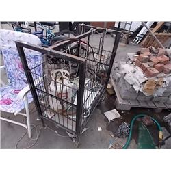 METAL BIN WITH WHEELS