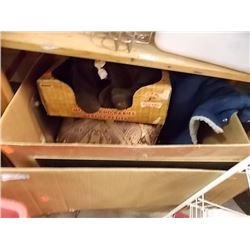 BASKET - 3 TIER - WITH CONTENTS + BOX OF MISC ITEM