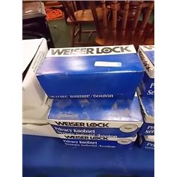 NEW WEISER PRIVACY DOOR KNOBS - 5 PER LOT