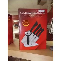 NEW STAINLESS STEEL KNIFE SET - 6 PC - GERMANY COATING - 6PC