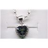 Image 1 : NECKLACE - 1.9CT HEART FACETED MYSTIC TOPAZ & ROUND FACETED DIAMOND IN STERLING SILVER SETTING - INC