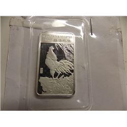 ART BAR - 1/2 TROY OUNCE .999 FINE SILVER - MINT SEALED - 2017 YEAR OF THE ROOSTER MOTIF