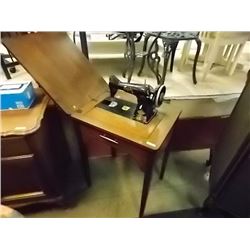 EMPIRE VINTAGE ELECTRIC SEWING MACHINE IN CABINET