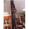 Image 1 : FOLK ART WALL CLOCK WITH CAST IRON WEIGHTS