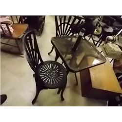 WROUGHT IRON  PATIO BISTRO SET - 3 PC