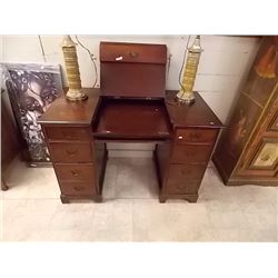 VINTAGE KNEELHOLE WRITING DESK - LIFT TOP