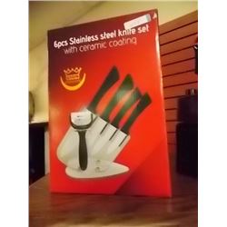 NEW STAINLESS STEEL KNIFE SET - 6 PC - GERMANY