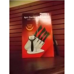 NEW STAINLESS STEEL KNIFE SET - 6 PC - GERMANY