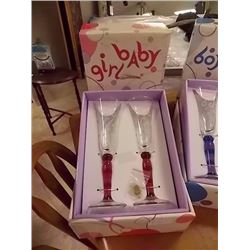 NEW SET OF GLASSES - 2 PC SET - RED - RETAIL ESTIMATE $29.99