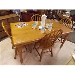 SOLID WOOD TABLE WITH 4 CHAIRS