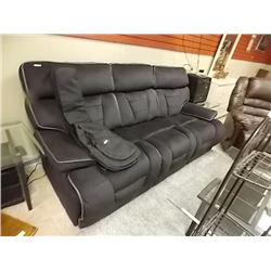 LIKE NEW BLACK RECLINING SOFA NO CORD