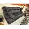 Image 1 : LIKE NEW BLACK RECLINING SOFA NO CORD