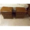 Image 1 : PINE NIGHT STANDS - 3 DRAWERS - 2 TTL