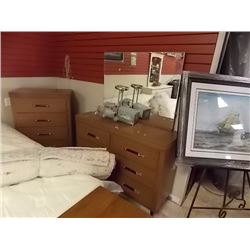RETRO DRESSERS - 4 DRAWER & 6 DRAWER WITH MIRROR 2 DRESSERS - 1 MONEY