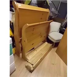 SINGLE SLEIGH BED - PINE