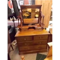 VINTAGE VICTORIAN DRESSER WITH MIRROR - CIRCA 1890