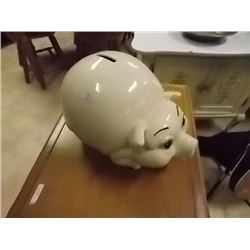 PIGGY BANK - OVERSIZED GLAZED CERAMIC - ~15" LONG