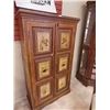 Image 1 : INTRIQUETLY HAND PAINTED WOOD CABINET - SHELVES INSIDE