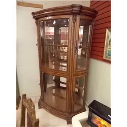 ORNATE CURIO CABINET - INTERIOR LITE - 77" TALL X 48" WIDE