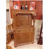Image 1 : UNIQUE SOLID WOOD CABINET WITH CARVED FRONT - 51" TALL X 38" WIDE