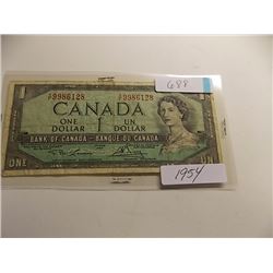 PAPER MONEY'S - CANADIAN $1 - 1954