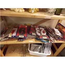SHELF OF NEW BRASS & WHITE HOUSE NUMBERS