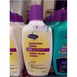 LOT OF SUNSCREEN - 30SPF - 4 TTL - WHITE BOTTLE