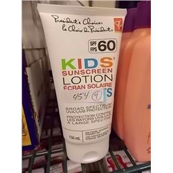 LOT OF KID'S SUNSCREEN - 60SPF - 4 TTL - WHITE TUBE