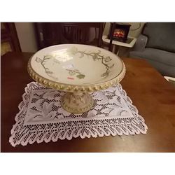 GOLD PEDESTAL DISH - MADE IN PORTUGAL