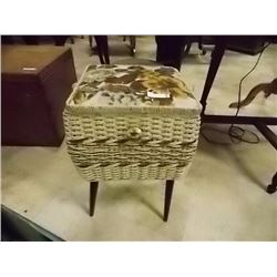 RETRO SEWING BASKET ON LEGS
