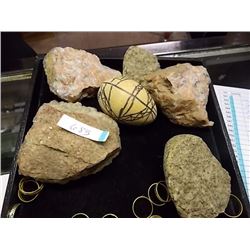 COLLECTORS ROCKS & WOOD EGG - 6 pc TTL