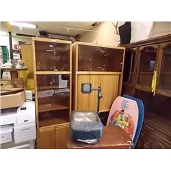 OAK WALL CABINET -  3PC - 6'