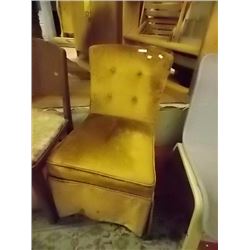 UPHOLSTERED BED SIDE CHAIR - GOLD