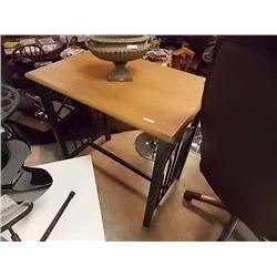 METAL & WOOD EXTRA TALL SIDE TABLE