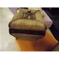 LARGE WOOD & WICKER DESIGNOR BOX