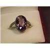 Image 1 : RING - 6.45CT OVAL FACETTED AMETHYST & DIAMOND DINNER RING - VS CLARITY - RETAIL ESTIMATE $450