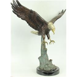 31 inches Tall American bald Eagle Bronze Sculpture