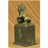 Image 4 : Vintage Casting Lion on Ball Bronze Sculpture on Marble Base Statue