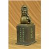 Image 5 : Vintage Casting Lion on Ball Bronze Sculpture on Marble Base Statue