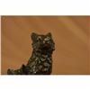 Image 2 : Miniature Wolf Family Bronze Sculpture on Marble Base Statue