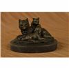 Image 1 : Wolf Cub Bust Wild Life Bronze Sculpture