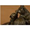 Image 3 : Wolf Cub Bust Wild Life Bronze Sculpture