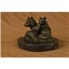 Image 6 : Wolf Cub Bust Wild Life Bronze Sculpture
