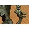 Image 2 : African Giraffe with Cub Bronze Sculpture Bust on Marble Base Figure