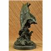 Image 4 : African Giraffe with Cub Bronze Sculpture Bust on Marble Base Figure