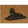 Image 5 : African Lion Roaring Bronze Sculpture on Marble Base Statue