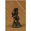 Image 4 : Elegant Elephant Candle Holder Bronze Sculpture on Marble Base Figurine