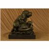 Image 4 : Retriever Dog Bronze Statue on Marble Base Sculpture