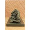 Image 5 : Tiger with Four Cubs Bronze Sculpture on Marble Base Statue