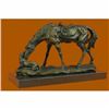 Image 5 : Dog and a Horse Friendship Bronze Sculpture on Marble Base Statue